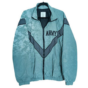 US ARMY IPFU Men's Windbreaker Jacket Digital Camo Highly Reflective MED LONG